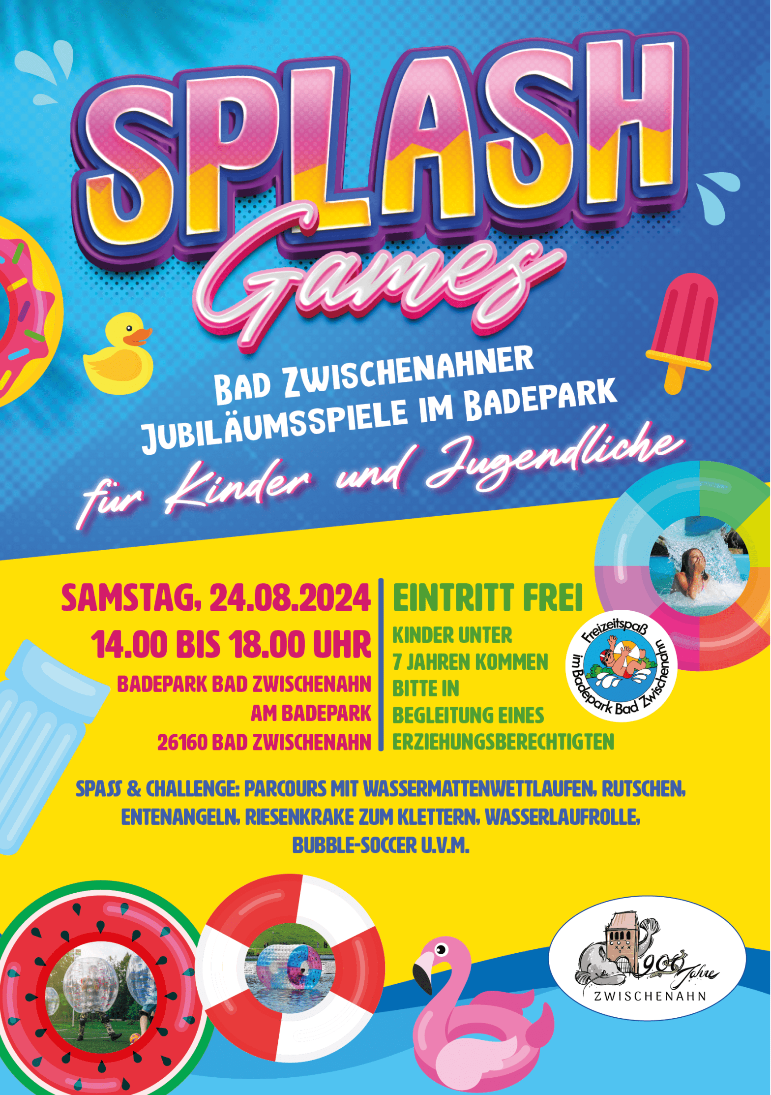 „Splash Games“: Jubiläumsspiele im Badepark am 24. August