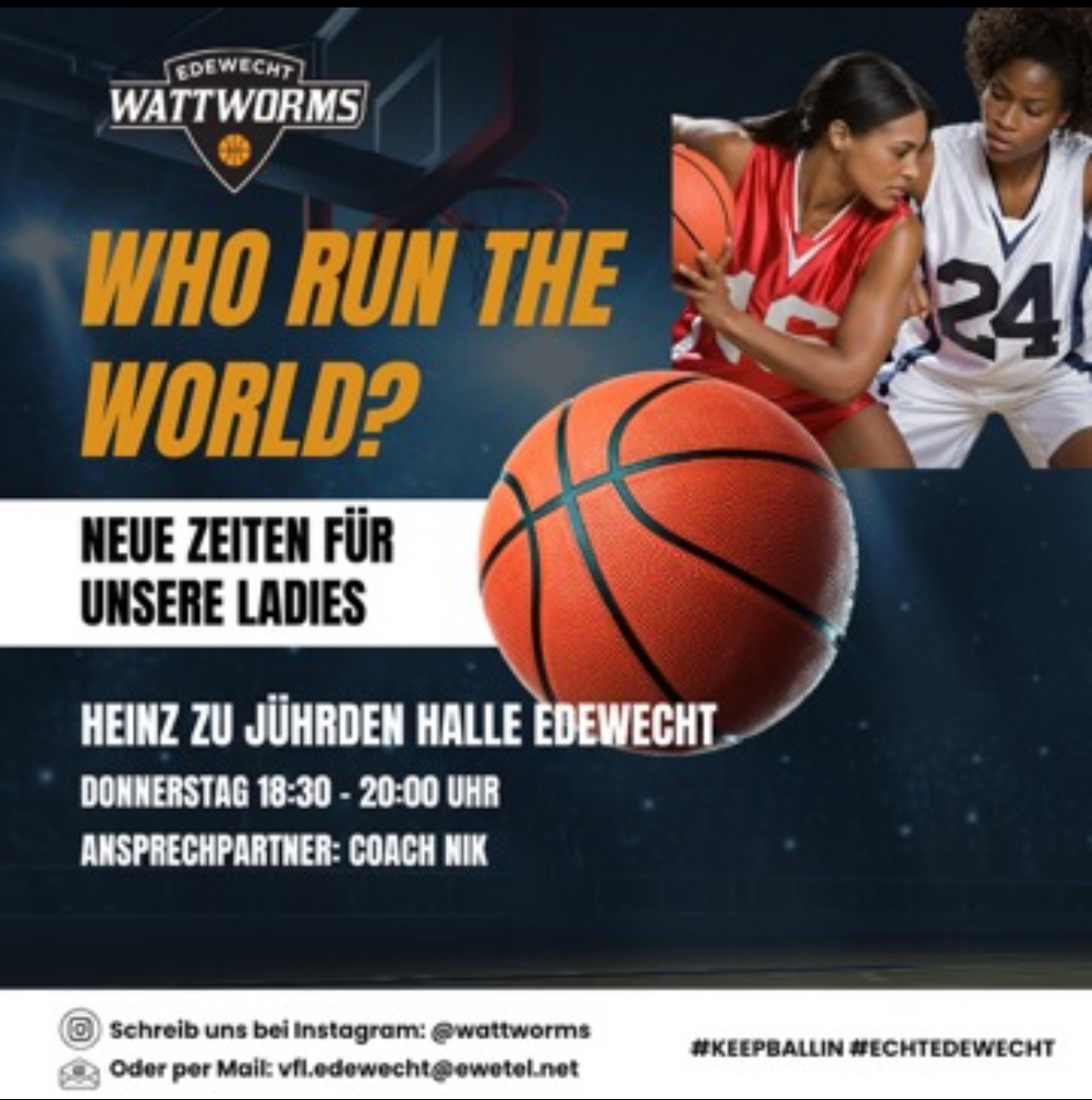 Let’s Go Wattworms! Neues Damen Basketballteam sucht Verstärkung
