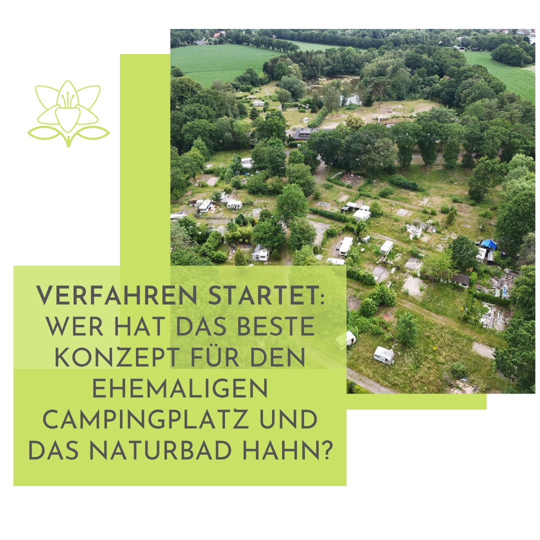 Verfahren startet: Wer hat das beste Konzept für den ehemaligen Campingplatz und das Naturbad Hahn? Bild: Gemeinde Rastede